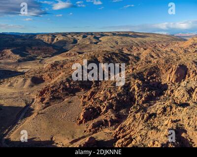 Luftaufnahme der schönen Landschaft um Vermilion Cliffs National Monument in Utah Stockfoto