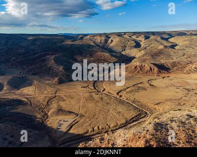 Luftaufnahme der schönen Landschaft um Vermilion Cliffs National Monument in Utah Stockfoto
