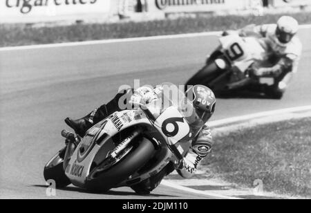 Randy Mamola (USA) Yamaha 500, Moto GP 1986 Stockfoto