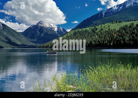 Fischer am Wallowa Lake. Oregon. Stockfoto