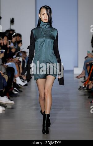 Ein Model geht auf der Yang Li Show im Rahmen der Paris Fashion Week Ready to Wear Frühjahr/Sommer 2017 am 30. september 2016 in Paris, Frankreich. Foto von Alain Gil Gonzalez /ABACAPRESS.COM Stockfoto
