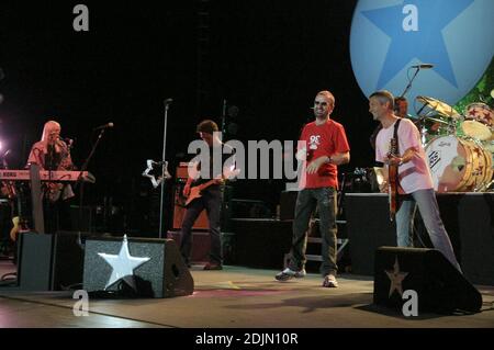 Ringo Starr und die neueste Ausgabe seiner All Star Band (Billy Squier, Richard Marx, Rod Argent, Hamish Stuart, Edgar Winter und Sheila E) treten im Mizner Amphitheater in Boca Raton FL auf. 07/08/06 Stockfoto