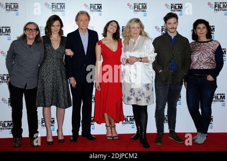 Stephen Woolley, Rachael Stirling, Bill Nighy, Gemma Arterton, Lone Sherfig, Sam Claflin und Amanda Posey nehmen am 13. Oktober 2016 an der Photocall of Their Finest im Rahmen des BFI London Film Festival in London, England, Teil. Foto von Aurore Marechal/ABACAPRESS.COM Stockfoto