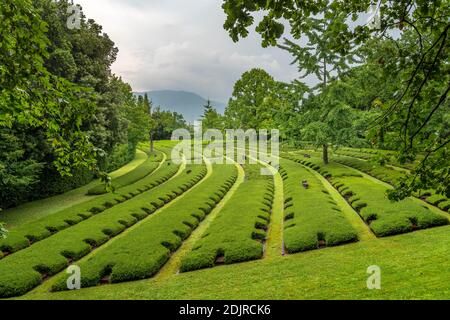 Costermano sul Garda, Verona Province, Veneto, Italy. The German war cemetery in Costermano Stock Photo