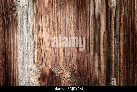 Dunkle Holzstruktur Hintergrundfläche mit alten natürlichen Muster, vintage raue Holzoberfläche Stockfoto