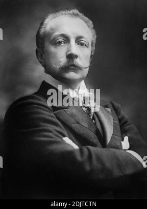 Boni de Castellane (1867-1932), französischer Adliger und Politiker, Ehemann der amerikanischen Eisenbahnerbin Anna Gould, Portrait, Bain News Service, 1909 Stockfoto