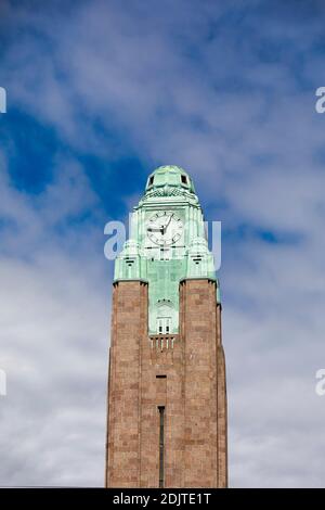 Turmuhr, Helsinki Central Station, Finnland Stockfoto