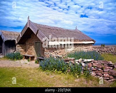 Europa, Schweden, Smaland, Insel Öland, der historische Fischereihafen von Bruddesta an der Westküste Stockfoto