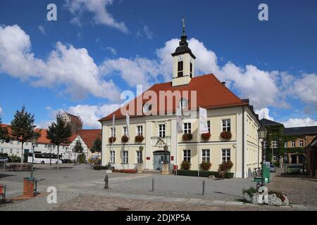 Germany, Brandenburg, Uckermark, Angermünde, town hall Stock Photo