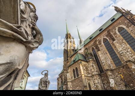 Brünn (Brünn), Kathedrale St. Peter und Paul in der Altstadt, Jihomoravsky, Südmähren, Südmähren, Tschechisch Stockfoto