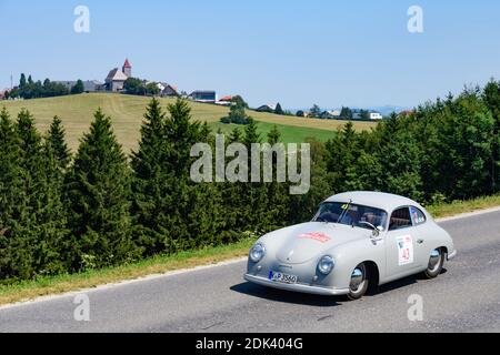 Kuernberg, österreich, 26. juli 2019, ennstal classic, Wettbewerb für Oldtimer, porsche 356 Stockfoto