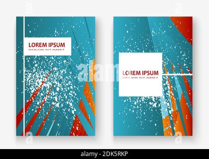 Kreative Weihnachten Abdeckung Rahmen Design Farbe weiß Splatter, blau Glitter Vektor-Illustration. Neon rot grün abstrakte Vorlage Einladung. Farbenfrohe St Stock Vektor