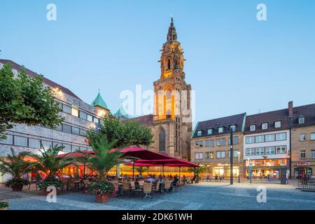 Deutschland, Baden-Württemberg, Stadt Heilbronn. Blick vom Marktplatz auf die Kilian's Church Stockfoto