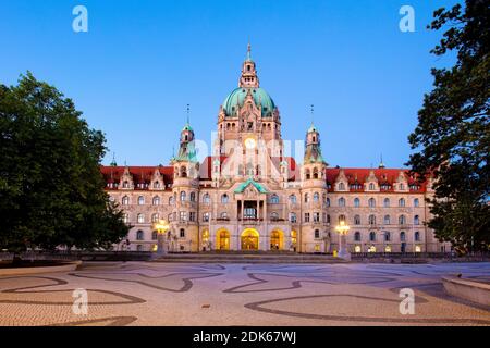 Deutschland, Niedersachsen, Landeshauptstadt Hannover, Neues Rathaus Stockfoto