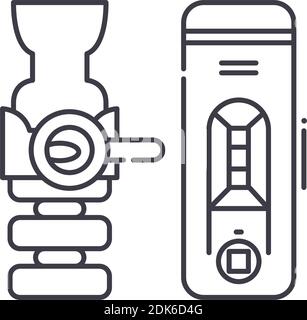 Darm Medizin Symbol, lineare isolierte Illustration, dünne Linie Vektor, Web-Design-Zeichen, Kontur Konzept Symbol mit editierbaren Strich auf weiß Stock Vektor