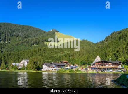 Deutschland, Bayern, Oberbayern, Oberland, Markt Schliersee, Kreis Spitzingsee, Blick auf die Stadt Stockfoto