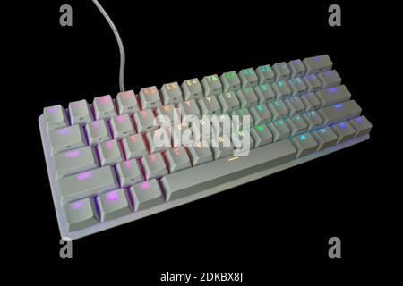 19. September 2020-Bukarest, Rumänien. Das Keyboard Razer Huntsman Mini als Mini-Keyboard für Gamer Stockfoto