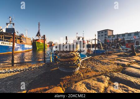 Hafen Poller, Hafen, Sassnitz, Rügen, Ostsee, Ostsee, Meer, Deutschland, Europa Stockfoto