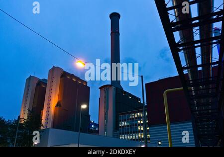 Mainova combined heat and power plant in Frankfurt am Main Stock Photo