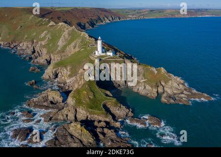 Start Point Lighthouse in Devon. Stockfoto