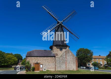 England, East Sussex, Brighton und Hove, Hove, West Blatchington Windmill Stockfoto