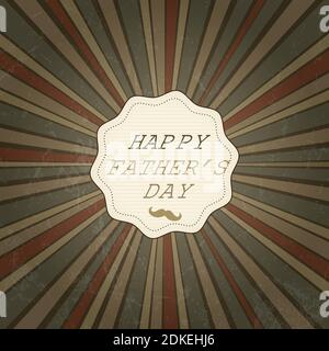 Banner für Glückwünsche mit der Aufschrift glücklicher Vatertag. Flacher Stil Stock Vektor