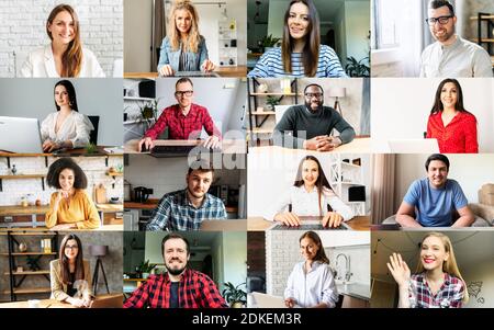 Collage der Gruppe der multirassischen Leute Stockfoto