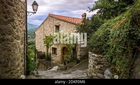 Eus in summer, Plus beaux villages de France Stock Photo