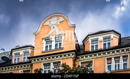 Jugendstilfassade in Schwabing in München Stockfoto