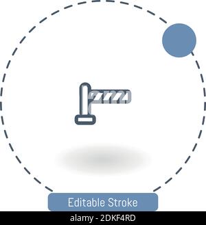 Gate-Vektor-Symbol editierbare Konturumrisssymbole für Web und Mobil Stock Vektor