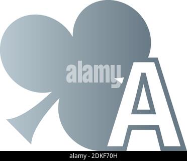 Buchstabe EIN Logo kombiniert mit Shamrock Icon Design Vektor Stock Vektor