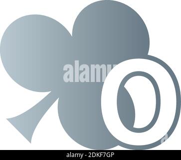 Buchstabe O Logo kombiniert mit Shamrock Symbol Design Vektor Stock Vektor