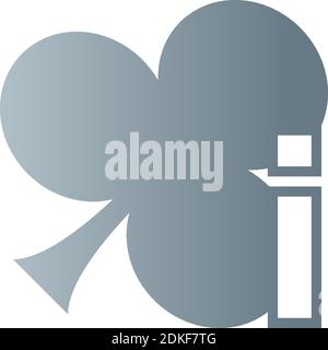 Buchstabe I Logo kombiniert mit Shamrock Icon Design Vektor Stock Vektor