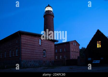 Deutschland, Mecklenburg-Vorpommern, Prerow, Leuchtturm am Darßer Ort, Ostsee Stockfoto