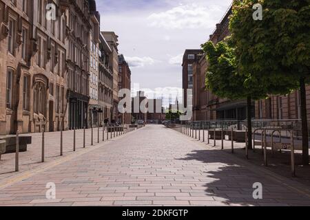 Szenen einer leeren traurigen Innenstadt Stockfoto