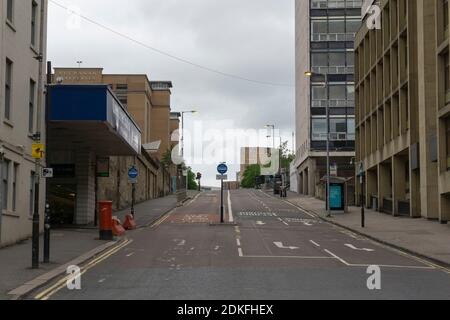 Szenen einer leeren traurigen Innenstadt Stockfoto