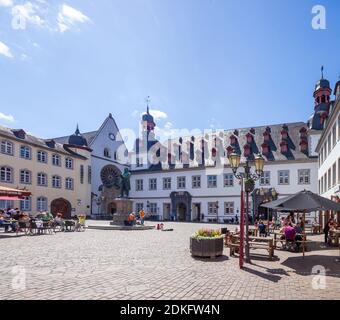 Stadtkirche und Rathaus am Jesuitenplatz, Koblenz, Rheinland-Pfalz, Deutschland, Europa Stockfoto