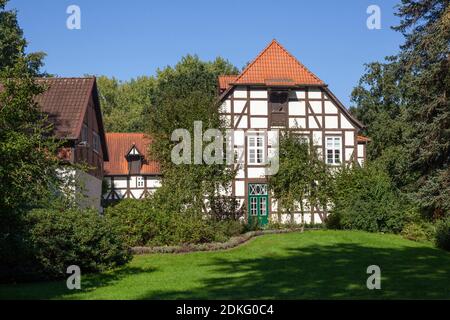 Freudenburg, Fachwerkhaus, Bassum, Niedersachsen, Deutschland, Europa Stockfoto