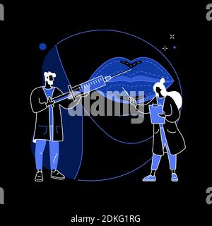 Lippeninjektionen abstrakte Konzept Vektor-Illustration. Stock Vektor