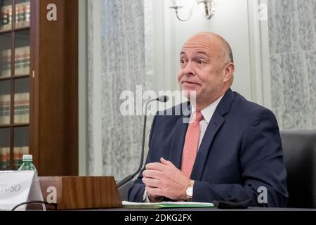 Pete Pantuso, President und Chief Executive Officer der American Bus Association, erscheint vor einem Senatsausschuss für Handel, Wissenschaft und Transport - Unterausschuss für Fertigung, Handel, Und Consumer Protection Hearing, um die Auswirkungen von COVID-19 auf die Live-Event-Entertainment-Industrie im Russell Senate Office Building auf dem Capitol Hill in Washington, DC, Dienstag, 15. Dezember 2020 zu untersuchen.Quelle: Rod Lampey/CNP /MediaPunch Stockfoto