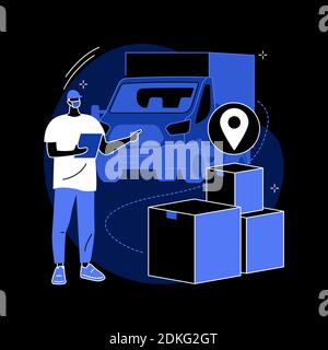 Berührungslose Abholung und Lieferung abstrakte Konzept Vektor Illustration. Stock Vektor