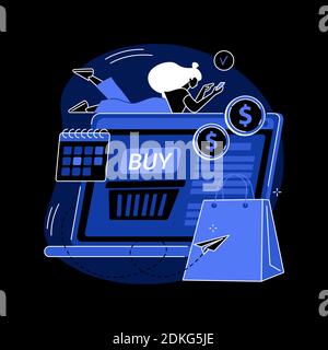 Abstrakte Konzeptdarstellung Auftragsbearbeitung. Stock Vektor