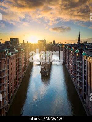 Die historische Speicherstadt in Hamburg, Deutschland Stockfoto