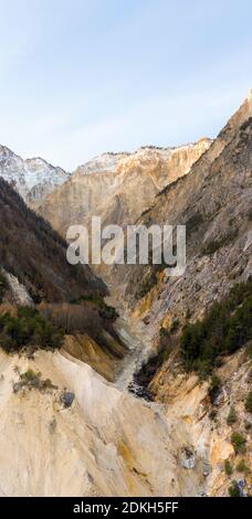 Canyon Panorama im Hochformat Stockfoto