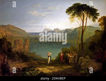 Joseph Mallord William Turner. 1775-1851. Averno See. Aeneas und die Sibilla Cumana. Ca. 1814-1815 Öl auf Leinwand. 71.8 x 97.2 cm. Stockfoto