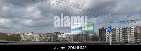 Skyline der niederländischen Stadt Arnheim in der Provinz Von Gelderland Niederlande Stockfoto