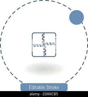 mat vector icon editable stroke outline icons for web and mobile Stock Vector