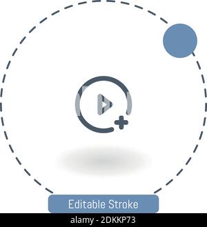 Vektor-Symbol hinzufügen editierbare Konturumrisssymbole für Web und Mobil Stock Vektor