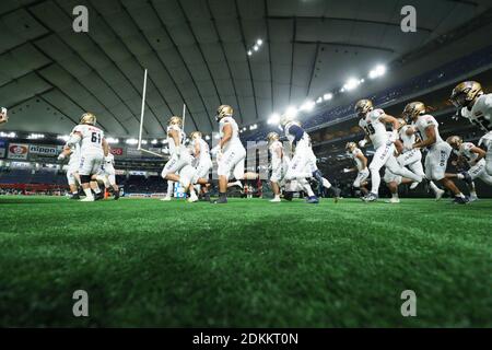 Tokyo Dome, Tokio, Japan. Dezember 2020. Obic Seagulls Team Group, DECEMBER 15, 2020 - American Football : X League Championship 'Japan X Bowl' between Fujitsu Frontiers 7-13 Obic Seagulls at Tokyo Dome, Tokyo, Japan. Quelle: Naoki Morita/AFLO SPORT/Alamy Live News Stockfoto