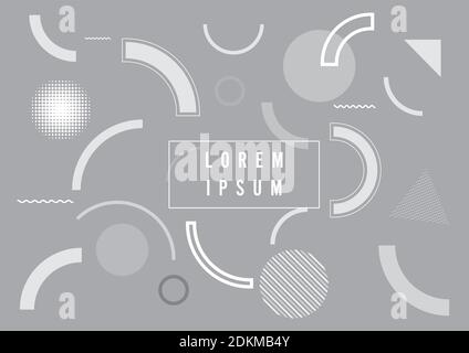 Geometrische Form Kompositionen Hintergrund. Dynamische Formgebung. Vektorgrafiken. Stock Vektor